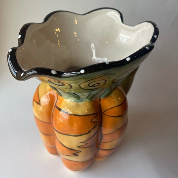 Blue Sky Clayworks Ceramic Carrot Pitcher by Heather Goldminc - Picture 5 of 9